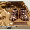 Precious Moment Display: Laser-Engraved Baby Picture with Mounted Baby Shoes