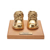 Pair Baby Shoes - Wood or Lacquer Base (Style 132)