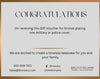 Digital Gift Voucher: Military or Police Cover Bronze Plated