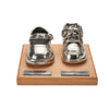 Pair Baby Shoes - Wood or Lacquer Base (Style 132)