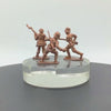 Bronze Plated WWII Plastic Toy Soldiers- 3 Collectible Pieces 1 3/4" Tall