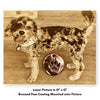 Favorite Pet Picture Laser Engraved with Optional Mounted Paw Casting