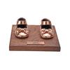 Pair Baby Shoes - Wood or Lacquer Base (Style 132)