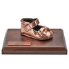 Single Baby Shoe - Wood or Black Lacquer Base (Style 130)