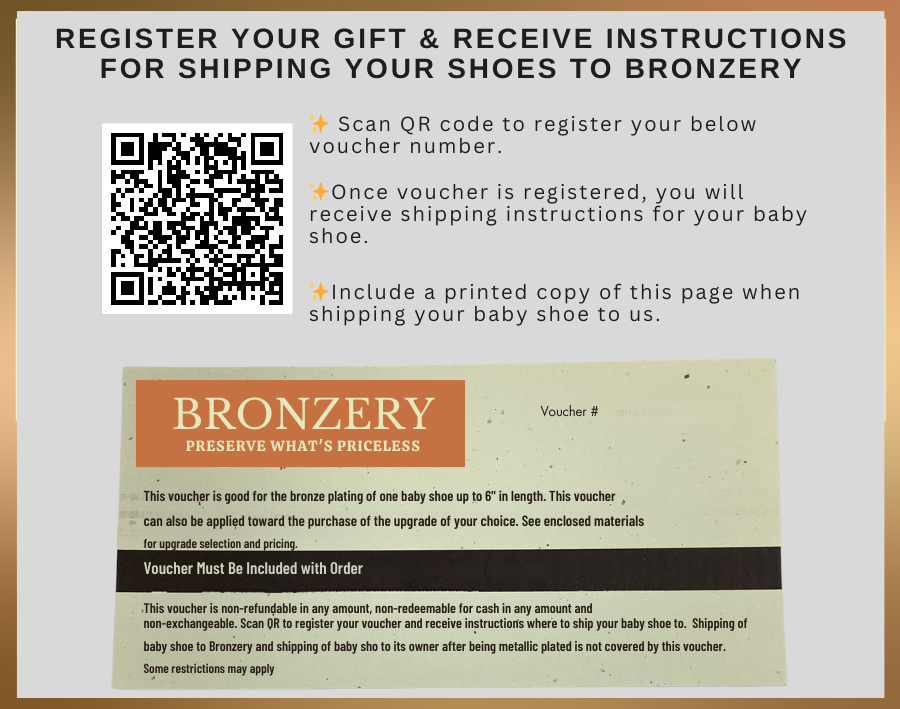 Single Bronze Plated Baby Shoe Gift Package