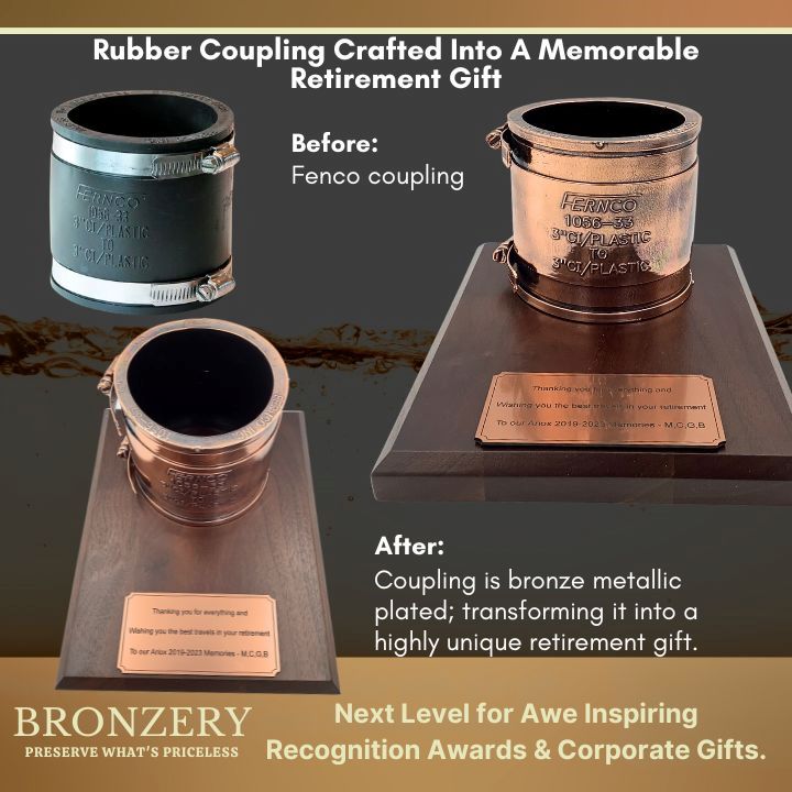 Unique bronze plated retirement gift