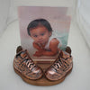 Pair Baby Shoes - Rounded Wood Base + Picture (Style 200)
