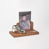 Single Baby Shoes - Wood Base + Photo (Style 100)