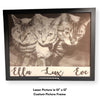 Favorite Pet Picture Laser Engraved with Optional Mounted Paw Casting