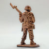 Bronze Plated WWII Plastic Toy Soldiers- 3 Collectible Pieces 1 3/4" Tall