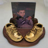 Pair Baby Shoes - Rounded Wood Base + Picture (Style 200)