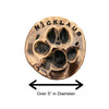 Paw Prints - over 5" in diameter