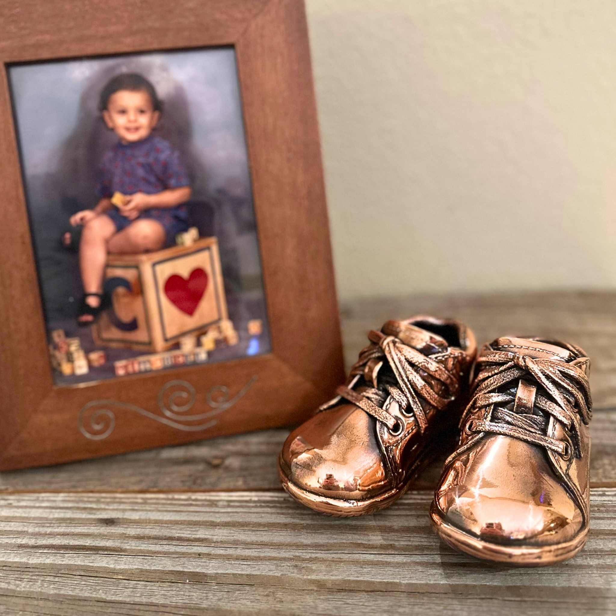 Pair of Bronzed Baby Shoes (Style 000) - Main Image