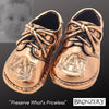 Single Bronze Plated Baby Shoe Gift Package