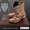 Single Bronze Plated Baby Shoe Gift Package