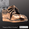 Single Bronze Plated Baby Shoe Gift Package