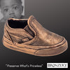 Single Bronze Plated Baby Shoe Gift Package