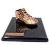 Single Baby Shoe - Wood or Black Lacquer Base (Style 130)